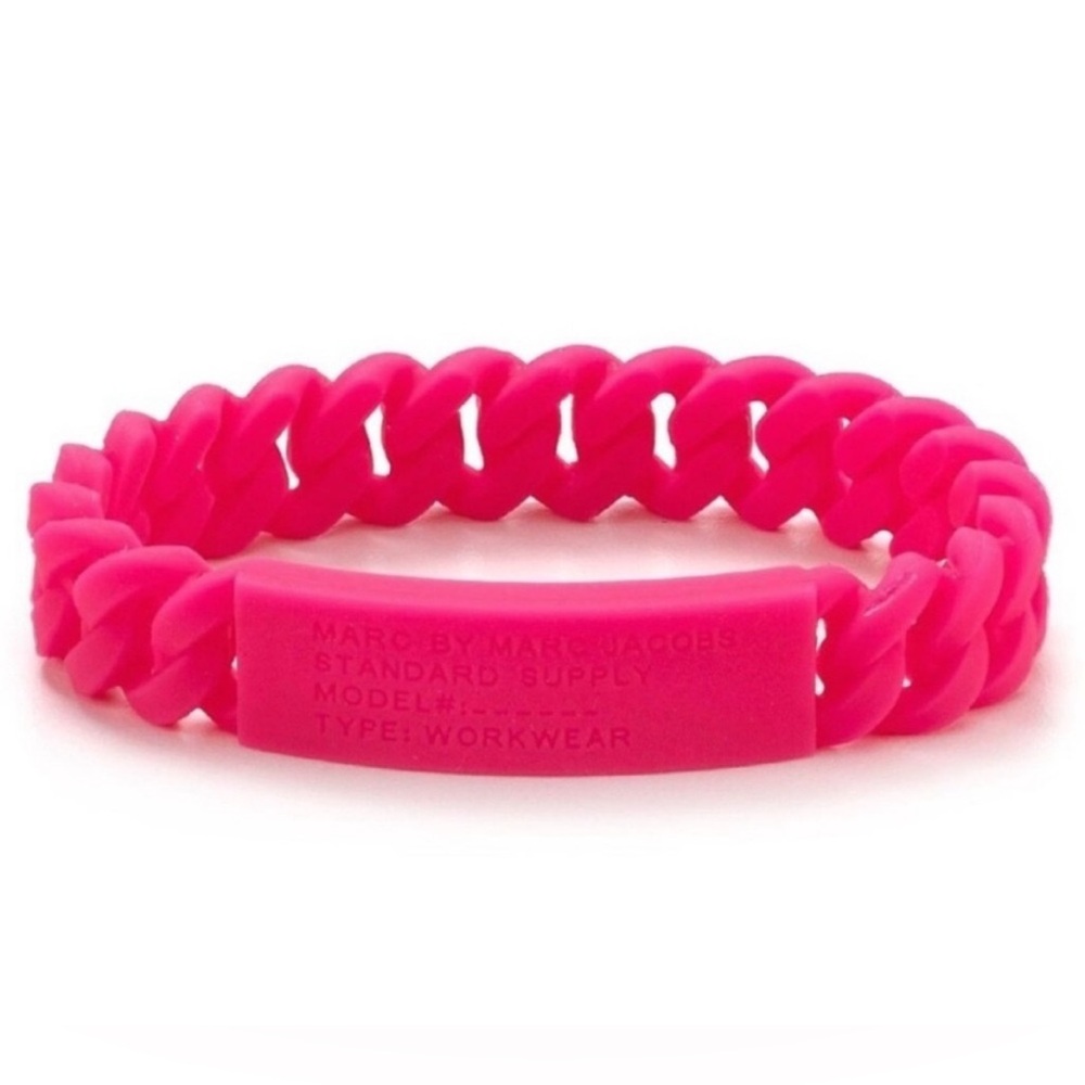 Marc by Marc Jacobs Neon Pink Rubber Bracelet - Picture 1 of 4
